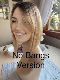 Jeanette Light Density 100% Human Hair Topper Wig Warm Light Blonde Ombré  Root Color Blend Silk Top Parting Topper