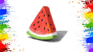 How To Draw A Watermelon Slice Easy Watermelon Drawing Watermelon Watermelon Slices