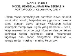 Elaborasi dalam kegiatan elaborasi, guru: Modul 10 Model Pembelajaran Pkn Sd Berbasis Portofolio
