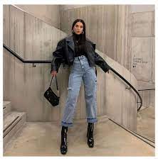 Mistress Rocks On Instagram Inception Cropped Biker Jacket Discovery Slashed Side Jeans Seen On Yvzux Sho In 2021 Fashion Inspo Outfits Fashion Outfits Fashion
