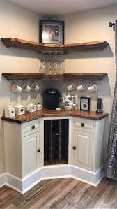 Top consists of a center bar area with doors on each side designed for glassware. 8 Corner Wine Rack Cabinet Ideas Corner Wine Rack Wine Rack Cabinet Corner Wine Cabinet