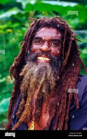 Moses James lives in the Zion Valley near Delices, Dominica, Caribbean  Stock Photo