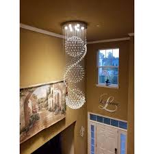 Dorthy 9 Light Unique Geometric Chandelier Geometric Chandelier Modern Chandeliers High Ceilings Crystal Chandelier Entryway