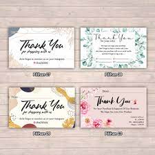 Kartu ucapan terima kasih untuk souvenir pernikahan memang terkesan sepele. Kartu Ucapan Terima Kasih Online Shop Thank You Card Olshop Stiker Olshop Custom Kartu Olshop Shopee Indonesia