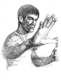 2.5x3.5 bristol vellum sketch card stock prismacolor colored pencils.5mm mechanical pencil with 6h lead white gel pen (for highlights). Bruce Lee Pen Ink Drawing Scribble Portrait Drawing By Sg Ong Bruce Lee Art Ink Pen Drawings Portrait Drawing
