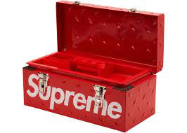 Angle 3 qtr door high side; Supreme Diamond Plate Tool Box Red Metal Tool Box Tool Box Diamond Plate