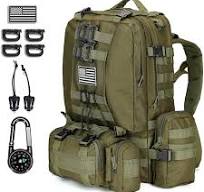 Large Military Tactical Backpack for Men, 40-50L Backpacks for Women, Bug  out Bag Army 3 Days Pack Bags Rucksack with Molle System Green