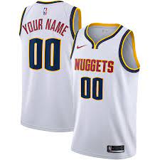 The jerseys the team wears night in and night out. Denver Nuggets Nike Swingman Custom Jersey Association Edition White