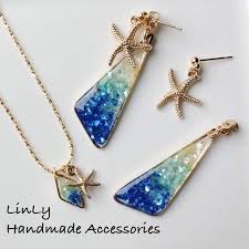mulpix 再販致しました ハンドメイド 手作り アクセサリー レジン レジンアクセサリー ネックレス ピアス イヤリング ヒトデ シェル 海 宮崎市 handmade accessories ideas resin jewelry crystal resin