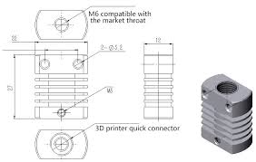 2pcs mk10 v6 heat sink radiator fit