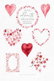 Pink Heart Clipart, Watercolor Valentine Png, Watercolor Heart Png, Love  Clipart for Valentine's Day DIY Card 119