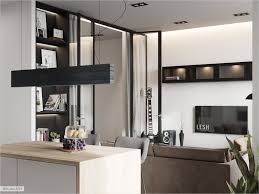 дизайн однокомнатной квартиры 40 кв м с отдельной кухней Kvartira Dlya Molodogo Cheloveka Studiya Lesh Cosy Spaces Home Interior Design