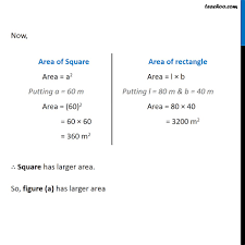Ex 11 1 1 A Square And A Rectangular Field With Measurements As Will try my best to get in on this very.