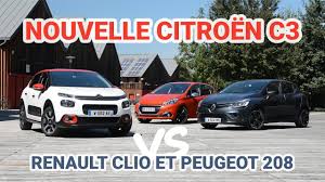 The renault matches the cactus pretty much blow for blow in this tussle with little to separate the our ratings breakdown. La Nouvelle Citroen C3 Defie Les Peugeot 208 Et Renault Clio 4
