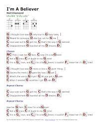 Ukulele songs is the largest collection of ukulele songs, chords and tabs on the internet, with a variety of artists. I M A Believer Neil Diamond Http Myuke Ca Ukulele Chords Songs Ukulele Songs Ukelele Songs