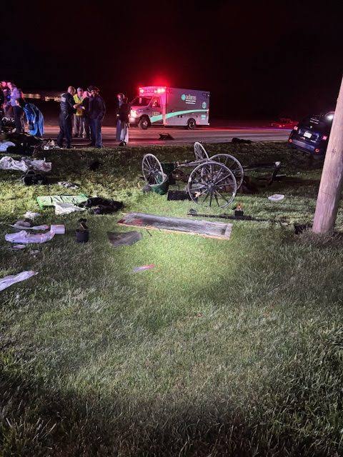 Jeep drives directly into back of buggy carrying Amish family on 218;  Father airlifted to Fort Wayne &ndash; WZBD