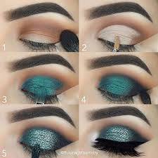 step blue shimmer makeup tutorial easy