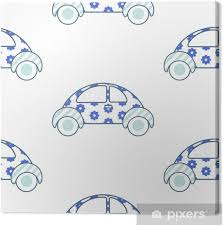 Blumenauto bietet zahlreiche verschiedene wandmotive, die sich schnell und einfach an der wand fixieren lassen. Leinwandbild Blumenauto Des Weissen Und Blauen Spasses Fur Hemd Und Kleidermusterentwurf Nahtloses Modedesign Des Sommerlichtes Fur Badebekleidung Pixers Wir Leben Um Zu Verandern