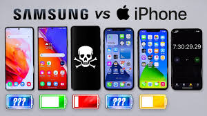 The galaxy s21 and iphone 12 are neck and neck in price, as long as you buy the latter through a carrier — you pay an extra $30 to get the the galaxy s21 excels at zoom shots and portrait photos, while the iphone handles colors and composition well. Samsung S21 Ultra Vs Iphone Battery Life Test Youtube