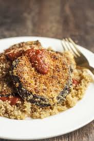 Easy Vegan Eggplant Parmesan Over Quinoa Recipe Vegan Eggplant Parmesan Vegan Summer Recipes Recipes