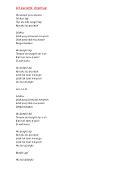 Dalam artikel terdapat lirik dan chord lagu putus atau terus yang dinyanyikan oleh judika. Lirik Lagu Judika Aku Bangkit Lagi