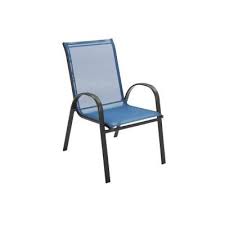 Blue Sling Patio Chair Fcs00015j Blue The Home Depot Patio Chairs Home Depot Outdoor Chairs