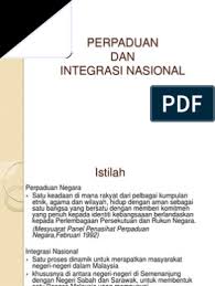 Maybe you would like to learn more about one of these? Perpaduan Dan Integrasi Nasional