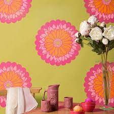 Wispy iris flower wall stencil sku #1944. Daisy Dot Flower Stencils For Walls Furniture Royal Design Studio Stencils