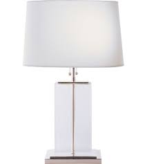Visual Comfort Tob3030cg C Thomas O Brien Crystal Block 24 Inch 60 Watt Crystal With Polished Silver Decorative Table Lamp Portable Light Lamp Decorative Table Lamps Table Lamp