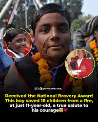 This young legend at just 11 years old saved 18 children from a de*dly f!re - r!sking his own life without a second thought. A true protector, a real-life superhero. His courage