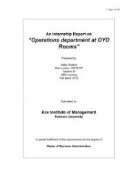 The report is prepared on the basis of two (02) months practical experience at exim bank of bangladesh limited that helps a lot to learn about the practical situation of a financial institution and implement theoretical knowledge in to practical and realistic work environment. An Internship Report On Operations Department At Oyo Rooms Research Paper