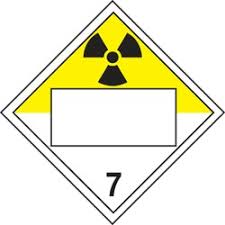 Blank Tdg Placard Hazard Class 7 Radioactive Verona