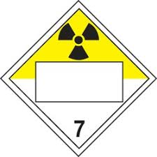 Blank Tdg Placard Hazard Class 7 Radioactive Verona