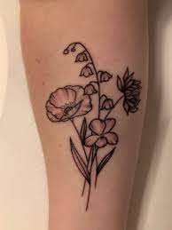 Flower Bundle Tattoo Violet Flower Tattoos Carnation Tattoo Violet Tattoo
