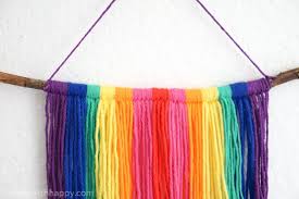 Can you make a macrame wall hanging with yarn? Easy Diy Yarn Wall Hang Made With Happy