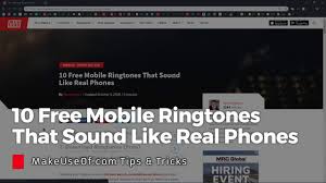 It is a very popular app and it has more than 1 million users around the world. 10 Free Mobile Ringtones That Sound Like Real Phones