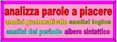 L'analisi grammaticale viene fatta nel contesto della frase da analizzare, cioè, se una parola ha. Analisi Grammaticale Analisi Logica Analisi Del Periodo Automatica