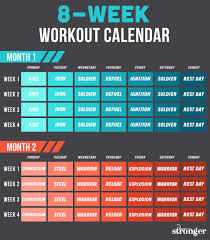 Livestrongwoman Stronger 8 Week Workout Calendar Workout