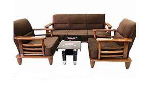 Customized teak wood sofa with a unique and attractive collection of sofas to enhance the interior design of your home now.we offer free and reliable shipping and installation services. Sif Shiva Interiors And Furnitures Present Pure Malaysian Teakwood Wood 5 Seater Sofa Set 3 1 1 For Living Room Brown Amazon In Home Kitchen