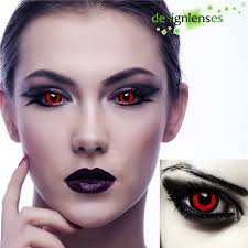 DESIGNLENSES, Lenti colorate rosse e nere, senza gradazione, 1 paio (2  pezzi), Lenti da 17 mm per effetto occhi grandi + custodia per lenti "Tokyo  Ghoul" : Amazon.it: Salute e cura della persona