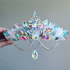 The Aurora Crystal And Quartz Gemstone Crown Mermaid Crown Fantasy Jewelry Cute Jewelry Magical Jewelry