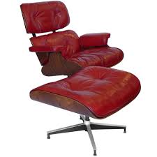Bella italia leather furniture : Custom Red Rosewood Eames 670 Chair 671 Ottoman Tftm Melrose