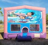 Lilo & Stitch Bouncy castle - basketball hoop included
