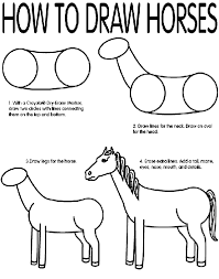 How to draw a basic horse? How To Draw Horses Coloring Page Crayola Com