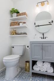 Most Bathrooms Are Short On Storage So Installing Floating Shelves Above The Toilet Gives Some Master Bathroom Renovation Small Bathroom Small Bathroom Decor