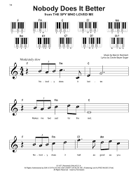 Carly Simon Nobody Does It Better Sheet Music And Printable Pdf Music Notes Sheet Music Carly Simon Easy Piano