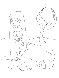 Beautiful mermaid with a lot of ornaments. Free Printable Mermaid Coloring Pages Parents