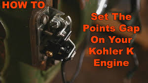 Points condenser set for kohler engines 230722 k91 k141 k161 k181 k241 k301 k321 k341 $17.00. How To Adjust And Set Points Gap On Kohler K Engine Youtube
