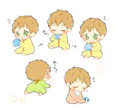 Baby Makoto And The Haru Squishy Bean Free Iwatobi Swim Club Free Iwatobi Makoto Tachibana Makoto Tachiban Anime Baby Cute Drawings Kawaii Anime