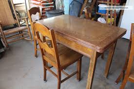 vintage porcelain kitchen table & 4 chairs